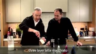 aerolatte  milk frother makes three layer caffè latte macchiato [upl. by Nnylorac]