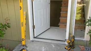 Jeld Wen Front Door Installation  Really crappy products and craftsmanship PART 1 [upl. by Ecinad106]