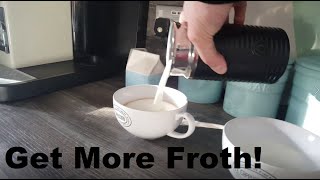 How to Get More Froth from Your Nespresso Coffee Aeroccino  Nespresso tips and help [upl. by Leahpar743]