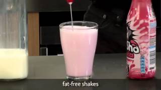 How to make a fat free milkshake using an aerolatte milk frother [upl. by Gnap613]